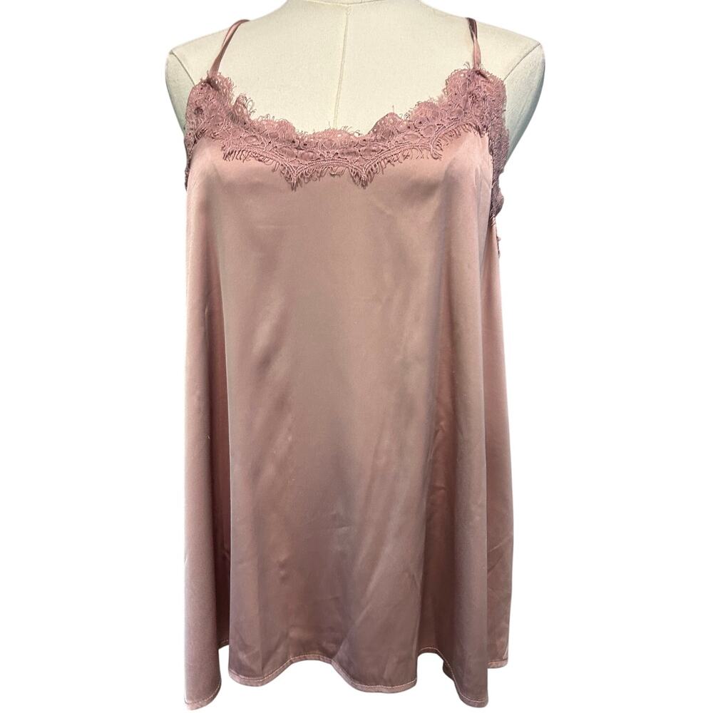Pink Lily Cami Tank Satin 90's Baby Doll SZ LG Fairy Coquette Y2k Girly Summer